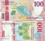 CURACAO & SINT MAARTEN 100 Gulden 2025 P 4 NEW Parrotfish UNC