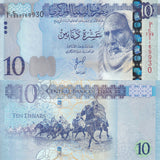 Libya 10 Dinars ND 2025 P NEW Signature UNC Horsemen of Omar el Mukhtar