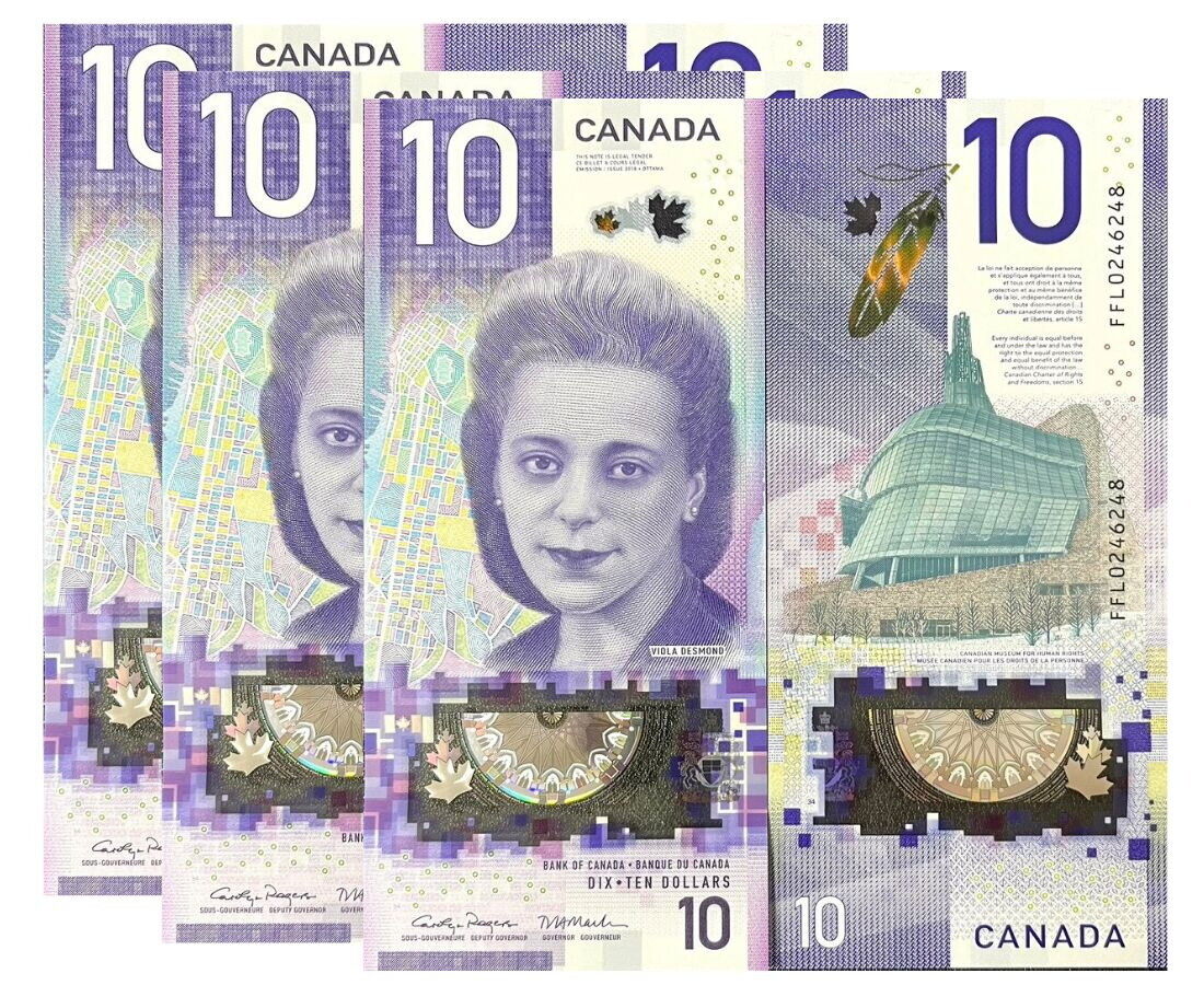 Canada 10 Dollars 2018 P 113 Polymer NEW Sign Rogers & Macklem UNC LOT 3 PCS