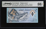 Cook Islands 3 Dollars ND 2021 ZA P 11 a* Replacement Gem UNC PMG 66 EPQ