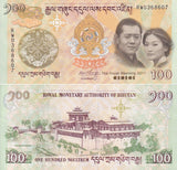 Bhutan 100 Ngultrum 2011 Wedding Commemorative P 35 UNC NO FOLDER