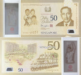 Singapore 50 Dollars 2015 P 61 a Polymer 50th Commemorative UNC