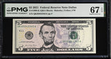 United States 5 Dollars Usa 2021 P 551 K Dallas Superb Gem UNC PMG 67 EPQ