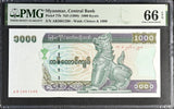 Myanmar 1000 Kyats ND 1998 P 77 b Gem UNC PMG 66 EPQ