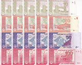 Pakistan Set 4 x Lot 5 =20 UNC 10 20 50 100 Rupees RANDOM DATE P 47 48 53 55
