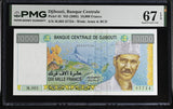Djibouti 10000 Francs ND 2005 P 45 Superb Gem UNC PMG 67 EPQ