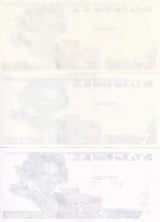 TEST Note set 3 x Lot 3 = 9 Pcs BEETHOVEN SPECIMEN VARINOTA DE LA RUE One Side