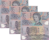 Australia 5 Dollars ND 1992 P 50 a Polymer Green AA Prefix UNC LOT 3 PCS