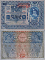 Austria 100 Kronen 1902 ND 1919 P 60 Big Note UNC