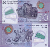Nicaragua 50 Cordobas 2021 P 211 b Polymer UNC , Artisan Market, Masaya