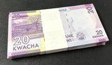 Malawi 20 Kwacha 2019 P 63 LOT 100 Pcs 1 Bundle