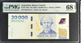 Argentina 20000 Pesos ND 2024 P 370 a Superb Gem UNC PMG 68 EPQ TOP POP