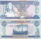 Cyprus 20 Pounds 1993 P 56 b UNC