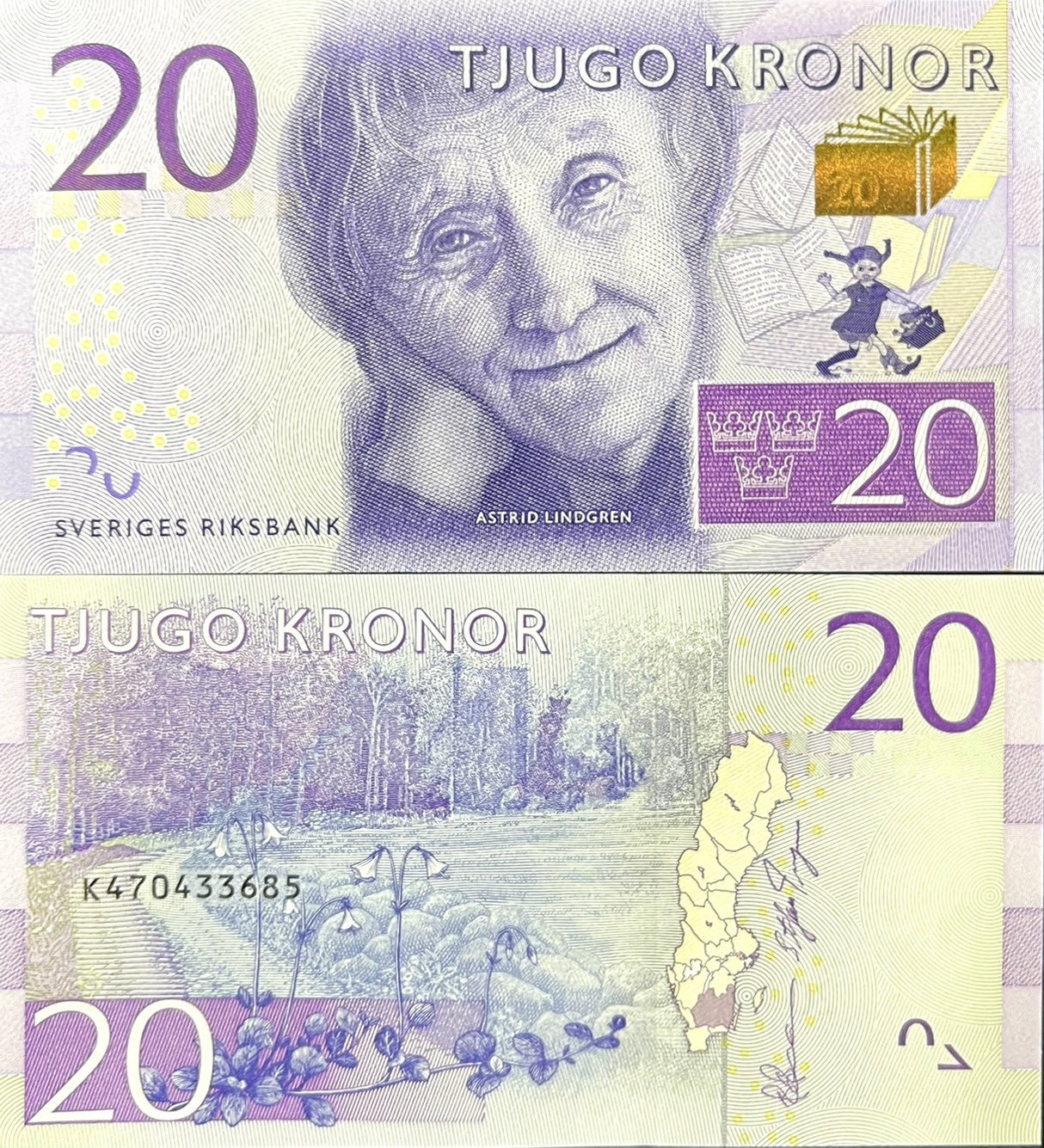 Sweden 20 Kronor ND 2015 P 69 C NEW Sign K-Serie UNC