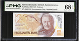 Falkland Islands 20 Pounds 2025 P 22 a Superb Gem UNC PMG 68 EPQ