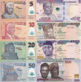 Nigeria Set 8 UNC 5 10 20 50 100 200 500 1000 Naira Random Year P 29 30 - 41