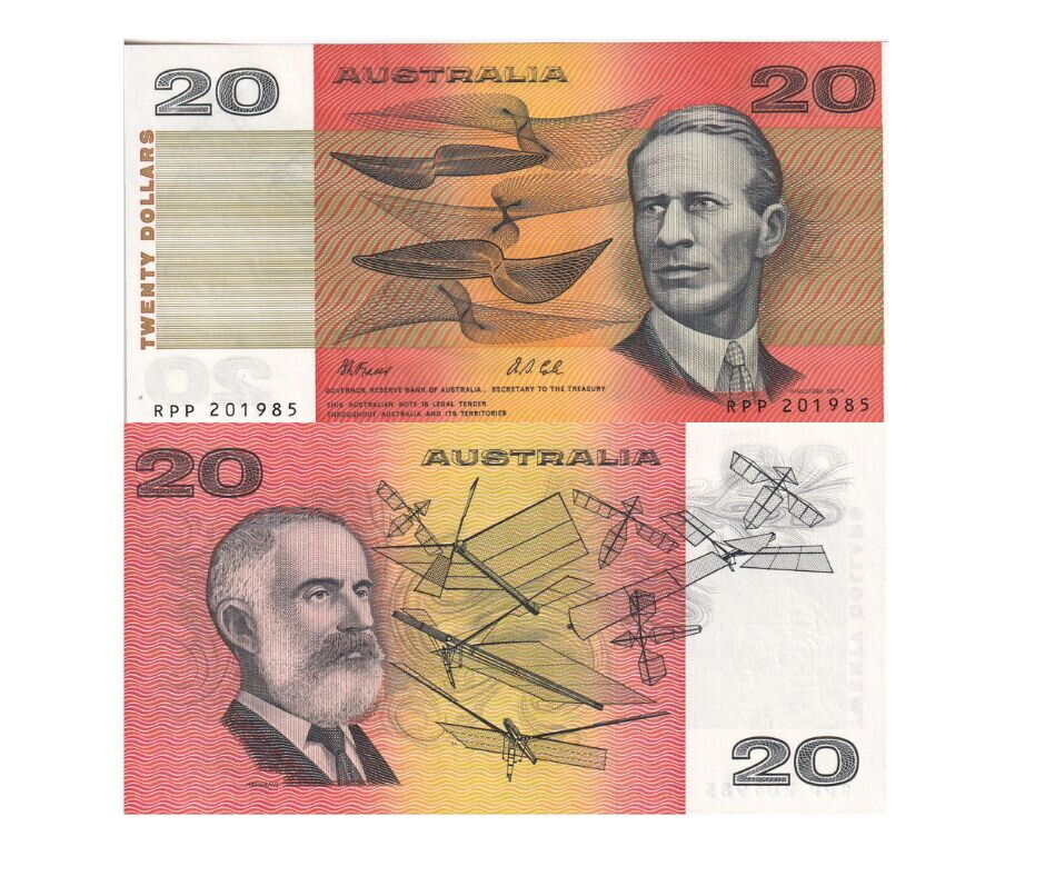 Australia 20 Dollars 1974-1994 P 46 f UNC