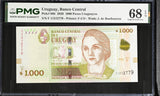 Uruguay 1000 Pesos 2020 P 98 b Superb Gem UNC PMG 68 EPQ