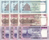 Bangladesh Set 3 x 3 Lot = 9 Pcs UNC 20 50 1000 Taka 2025 P 77 78 82 New Design