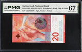 Switzerland 20 Franken 2015 ND 2017 P 76 a Superb Gem UNC PMG 67 EPQ