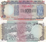 India 100 Rupees ND 1990-1996 P 86 f UNC W/H ,Bhakra hydroelectreic dam