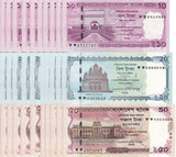 Bangladesh SET 3 x Lot 20 = 60 UNC 10 20 50 Taka 2025 P 76 77 78 NEW Design