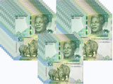 South Africa 10 Rand 2023 P 148 UNC LOT 25 Pcs 1/4 BUNDLE