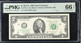 United States 2 Dollars Usa 2017A P 545 L San Fran UNC Gem PMG 66 EPQ