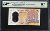 Egypt 10 Pounds ND 2022 Polymer P 81 Superb Gem UNC PMG 67 EPQ