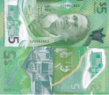 Barbados 5 Dollars 2022 Polymer P 81 UNC