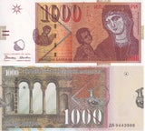 Macedonia 1000 Denari 1996 P 18 UNC , Madonna Episkepsis