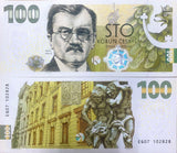 Czech Republic 100 Korun 2022 Commemorative BIG Note P 30 UNC With Folder
