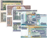 Laos Set 4 UNC 100 500 1000 2000 KIP Random Date P 30 31 32 41