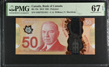 Canada 50 Dollars 2012 P 109 c Wilkins Macklem Superb Gem UNC PMG 67 EPQ