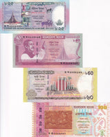 Bangladesh Set 4 Pcs 25 40 60 100 Taka Random Year Comm. P 60 61 62 63 UNC