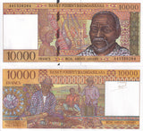 Madagascar 10000 Francs 2000 Ariary 1995 P 79 a UNC