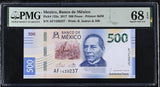 Mexico 500 Pesos 2017 P 133 a Superb Gem UNC PMG 68 EPQ