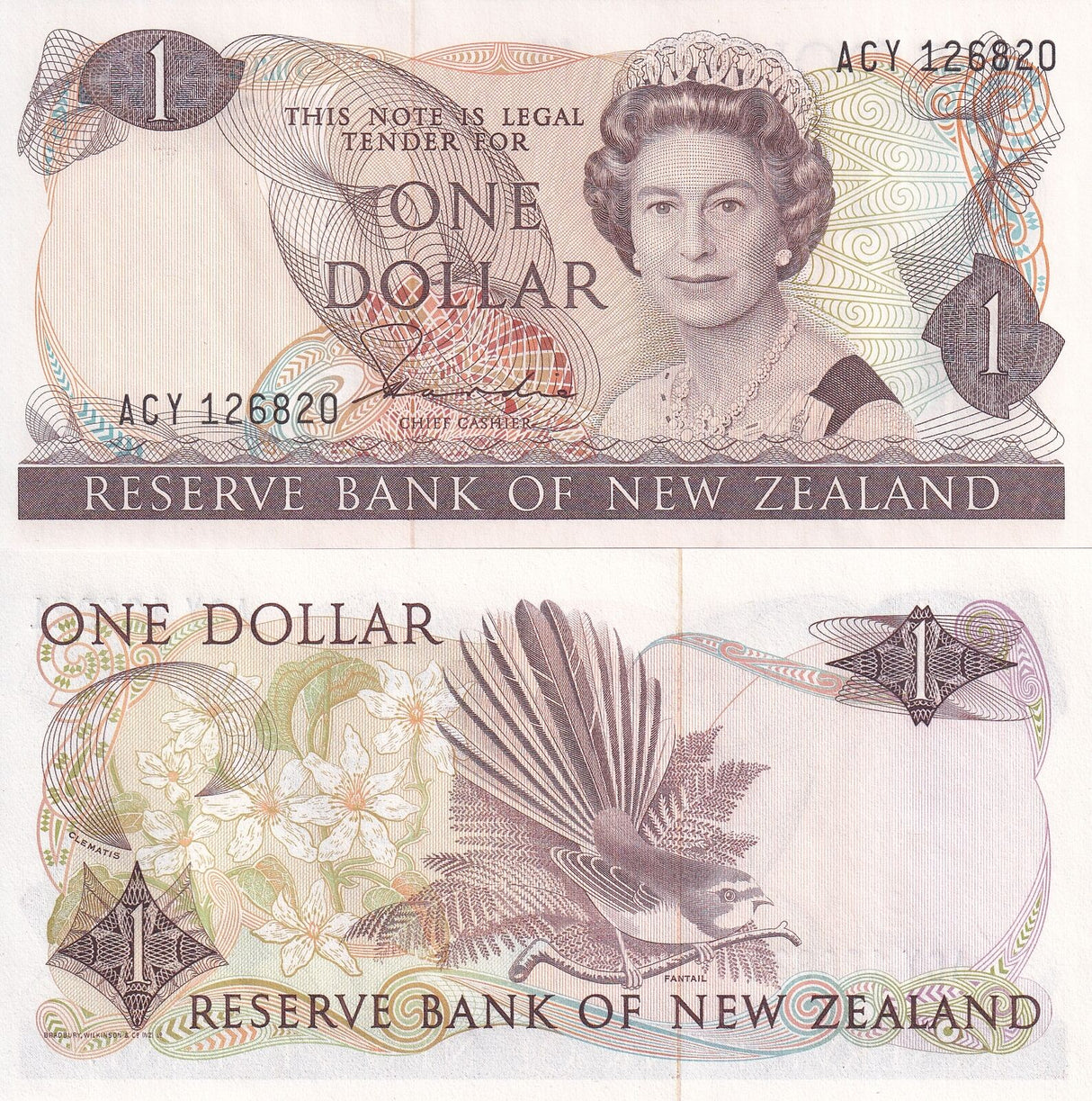 New Zealand 1 Dollar 1981-1985 P 169 a Hardie UNC