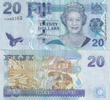Fiji 20 Dollars ND 2007 P 112 QE II UNC