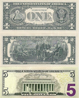 United States Set 3 Pcs 1 2 5 Dollars Random Date & Banks Logo UNC