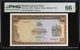Rhodesia 5 Dollars 1979 P 40 a Gem UNC PMG 66 EPQ WTM Zimbabwe Bird