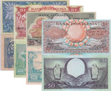 Indonesia set 4 PCS 5 10 25 50 Rupiah P 65 66 67 68 UNC