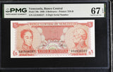 Venezuela 5 Bolivares 1989 P 70 b Superb Gem UNC PMG 67 EPQ