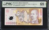 Romania 100000 Lei 2003 P 114 a Polymer Superb Gem UNC PMG 68 EPQ
