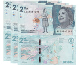 Colombia 2000 Pesos 2016 P 458 b UNC LOT 3 PCS