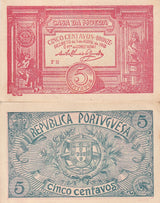 Portugal 5 Centavos Bronze 1918 P 98 AUnc