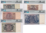 Germany Set 5; 5 20-100 Reichsmark 1929-1935 P 180 Gem UNC PMG 64 65 66 EPQ