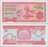 Burundi 20 Francs 2005 P 27 UNC