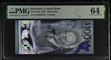 Barbados 100 Dollars 2022 Polymer P 85 a Choice UNC PMG 64