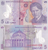 Romania 5 Lei 2018/2025 P 118 Polymer UNC